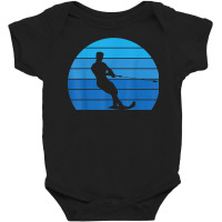 Vintage Sunset Retro Water Skiing Water Skier Athlete T Shirt Baby Bodysuit | Artistshot