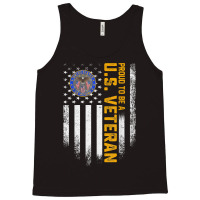 Vintage Usa Flag Proud To Be A Us Military Veteran T Shirt Tank Top | Artistshot