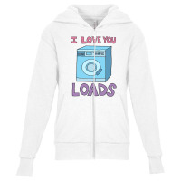 I Love You Loads Washing Machine Youth Zipper Hoodie | Artistshot