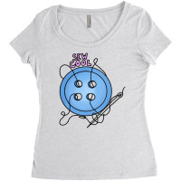 Sew Cool Button And Thread Women's Triblend Scoop T-shirt | Artistshot