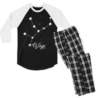 Virgo Horoscope T Shirt Astrology Virgo Zodiac Constellation Men's 3/4 Sleeve Pajama Set | Artistshot