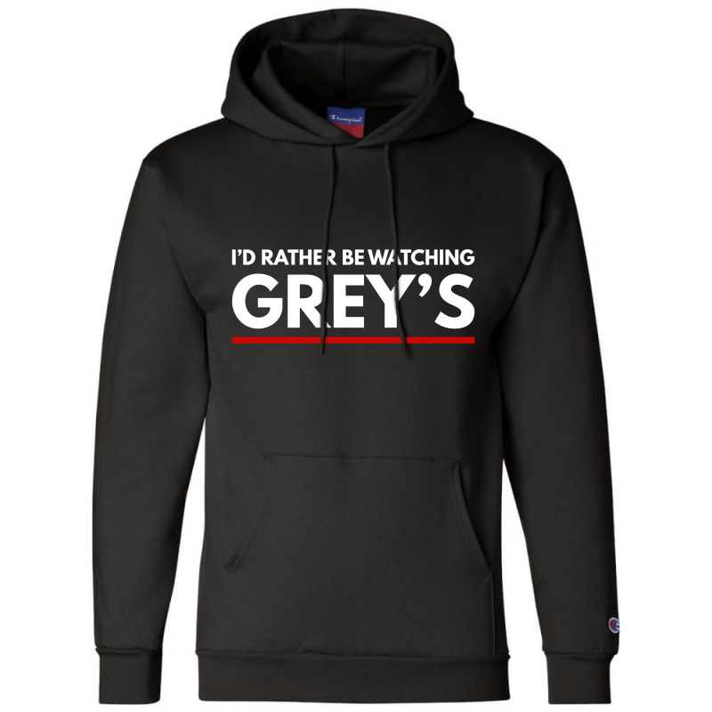 Watching Greys Champion Hoodie by blackacturus | Artistshot