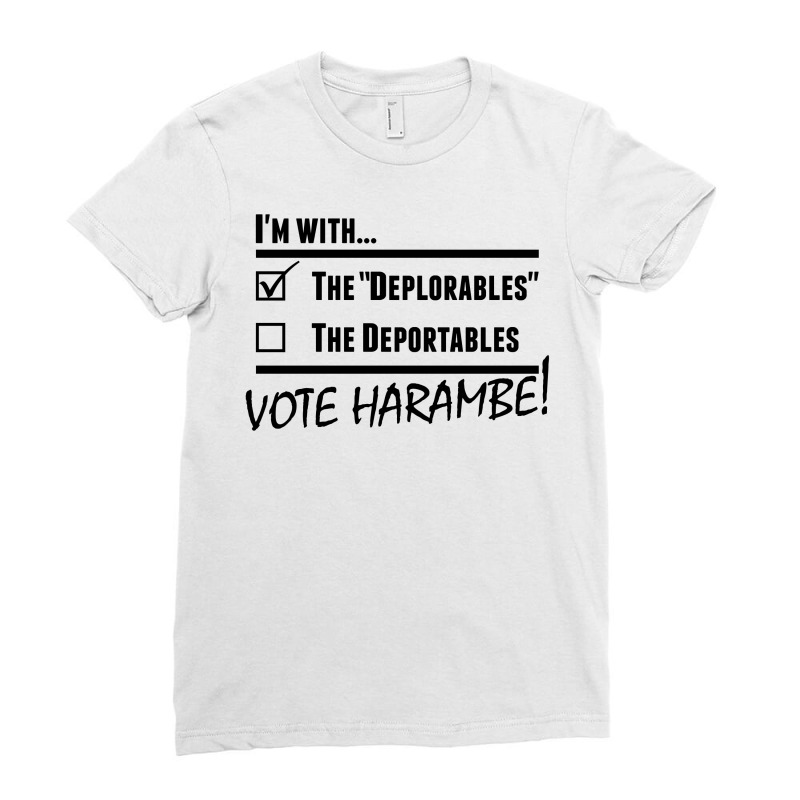 Harambe Deplorables Ladies Fitted T-shirt | Artistshot