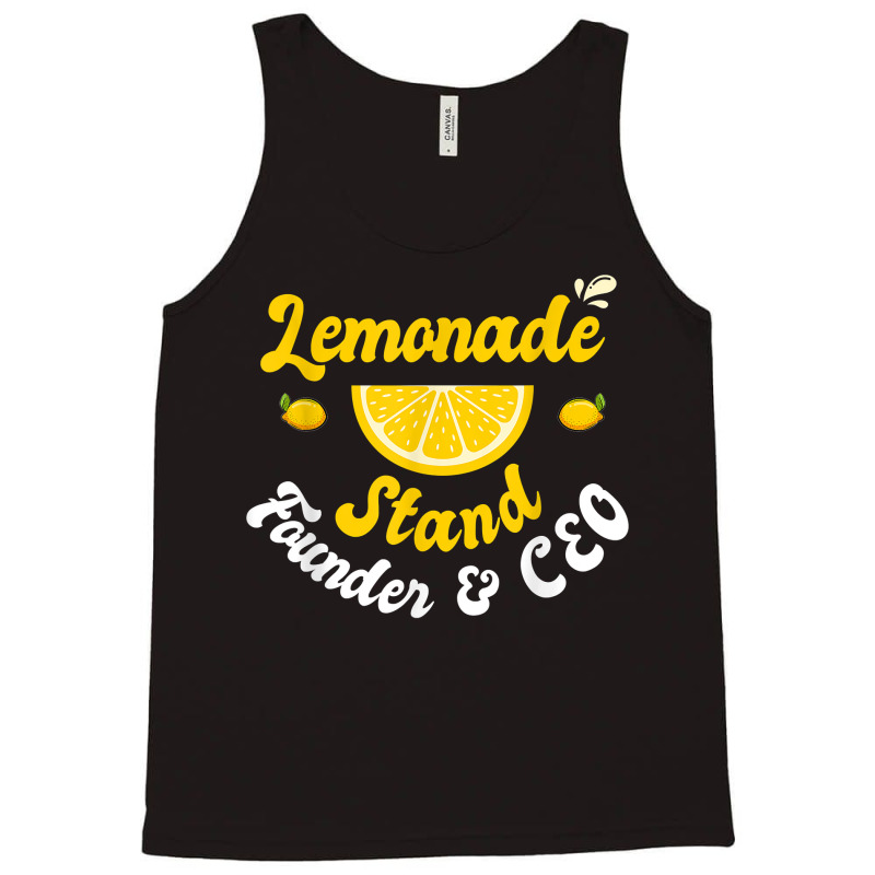 Lemonade Stand Founder & Ceo Funny Lemon Juice Business T Shirt Tank Top | Artistshot