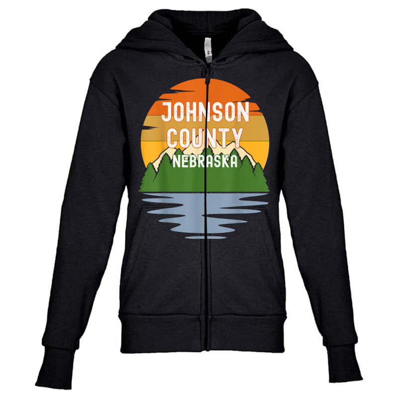 From Johnson County Nebraska Vintage Sunset T Shirt Youth Zipper Hoodie by marshall0976 | Artistshot