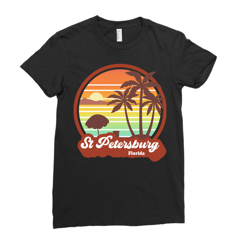 St Petersburg T  Shirt Vintage St Petersburg Florida Retro T  Shirt Ladies Fitted T-Shirt by abelwisoky990 | Artistshot