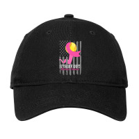 Breast Cancer Softball Strike Out Flag Cancer Survivor Awareness Adjustable Cap | Artistshot