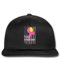 Breast Cancer Softball Strike Out Flag Cancer Survivor Awareness Printed Hat | Artistshot