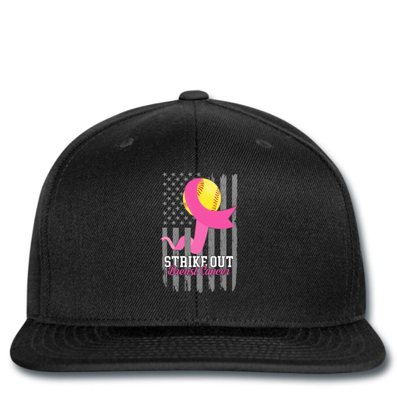 Breast Cancer Softball Strike Out Flag Cancer Survivor Awareness Printed hat by circularflap | Artistshot