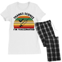 Thanks Science I'm Vaccinated Vintage Women's Pajamas Set | Artistshot