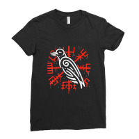 Odin Vegvisir Raven â€“ Runes Viking Ladies Fitted T-shirt | Artistshot