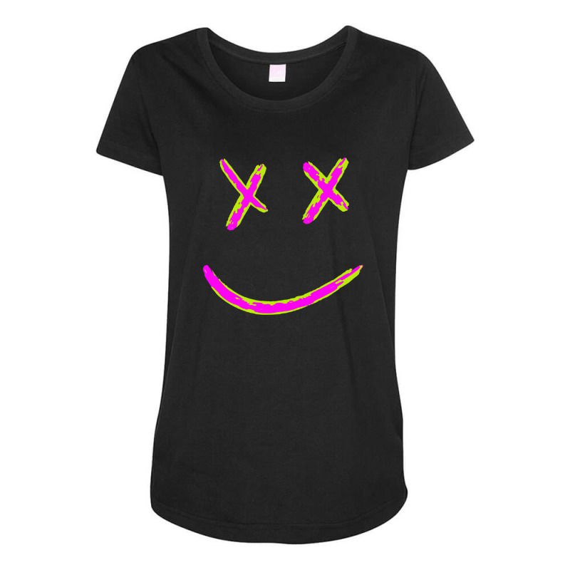 X Eyed Smiley Face Maternity Scoop Neck T-shirt by Jober | Artistshot