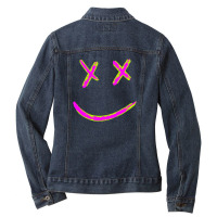 X Eyed Smiley Face Ladies Denim Jacket | Artistshot