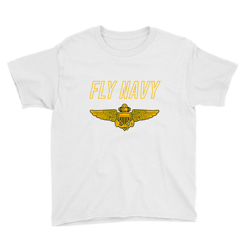 Fly Navy Shirt Classic Naval Officer Pilot Wings Tee Youth Tee by longduong89 | Artistshot