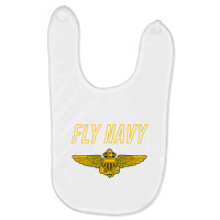 Fly Navy Shirt Classic Naval Officer Pilot Wings Tee Baby Bibs | Artistshot