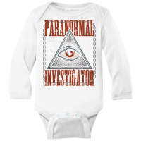 Paranormal Investigator Ghost Hunter Halloween Costume T Shirt Long Sleeve Baby Bodysuit | Artistshot