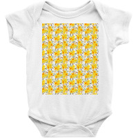 Yellow Wildflower Floral Pattern Baby Bodysuit | Artistshot