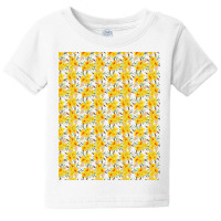 Yellow Wildflower Floral Pattern Baby Tee | Artistshot