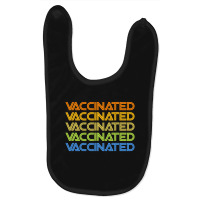 Vaccinated Retro Baby Bibs | Artistshot