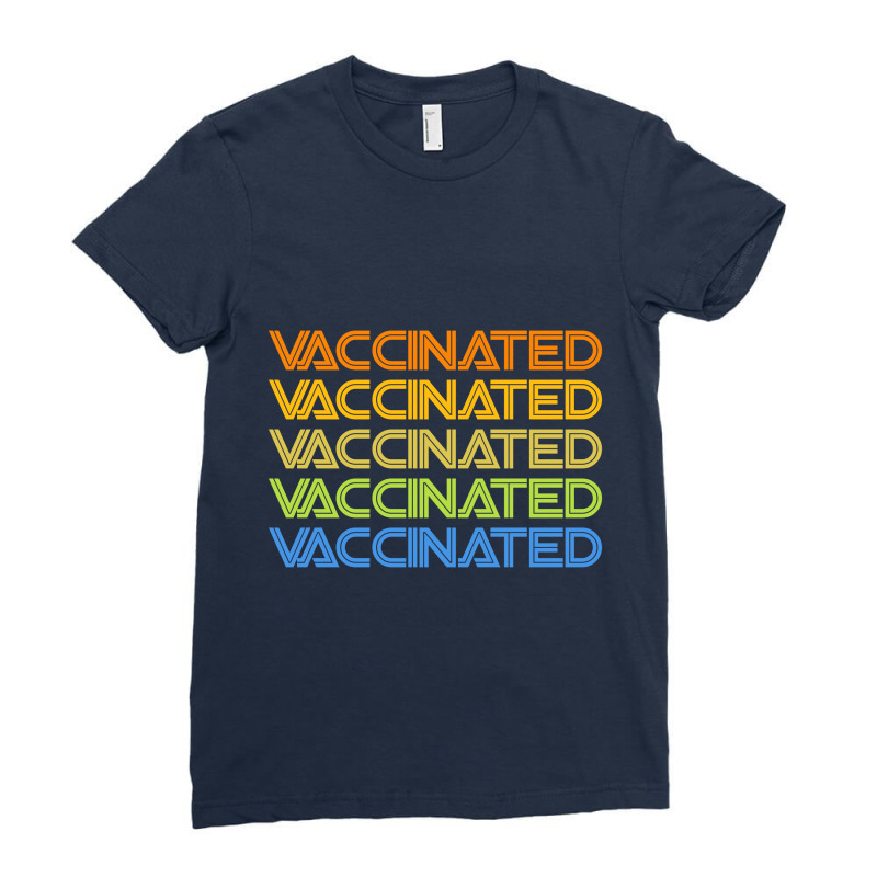 Vaccinated Retro Ladies Fitted T-Shirt by elasting | Artistshot