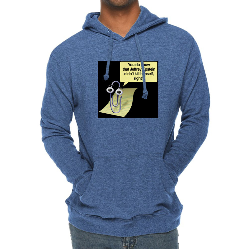 Clippy, Jeffrey Epstein Lightweight Hoodie | Artistshot