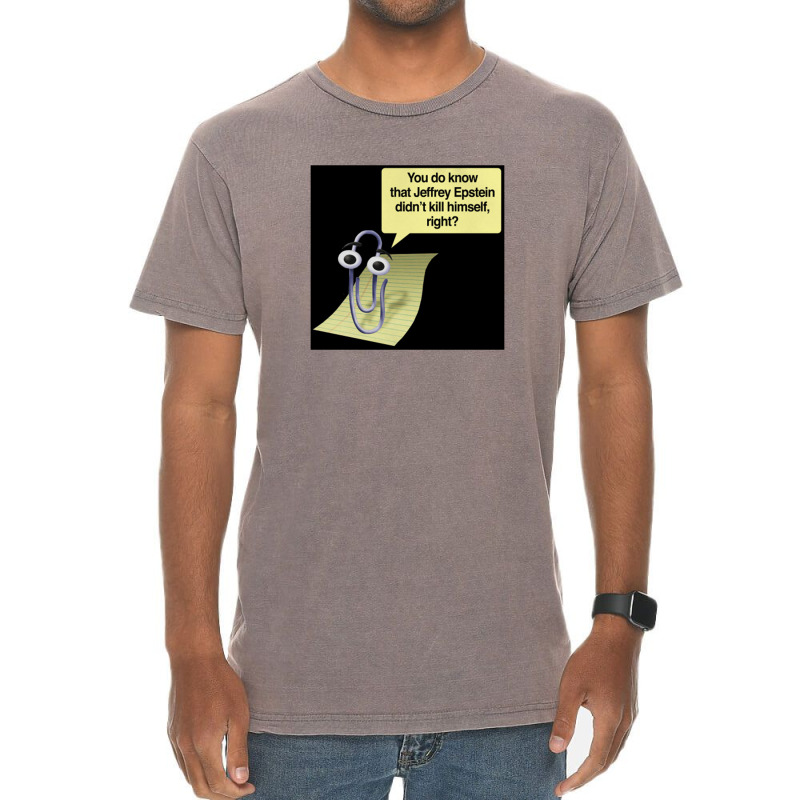 Clippy, Jeffrey Epstein Vintage T-shirt | Artistshot