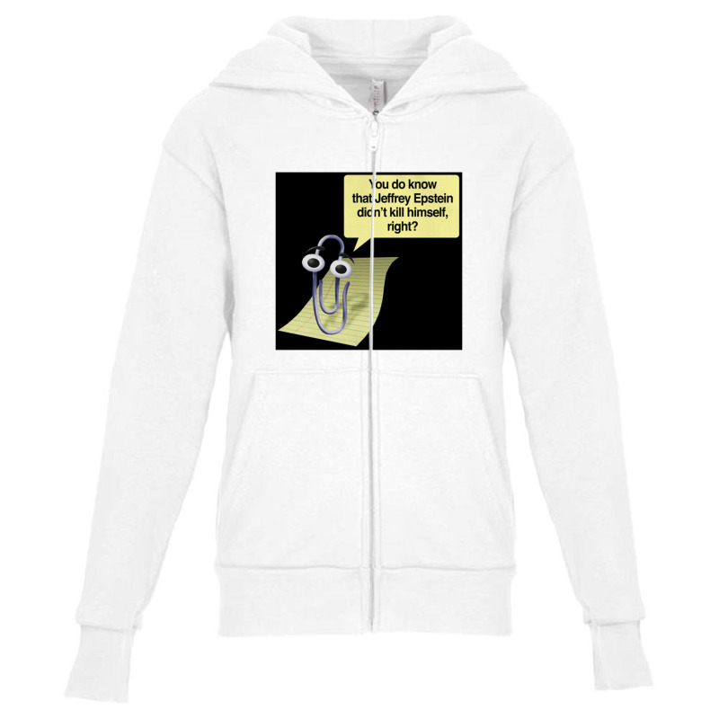 Clippy, Jeffrey Epstein Youth Zipper Hoodie by bedaopini | Artistshot