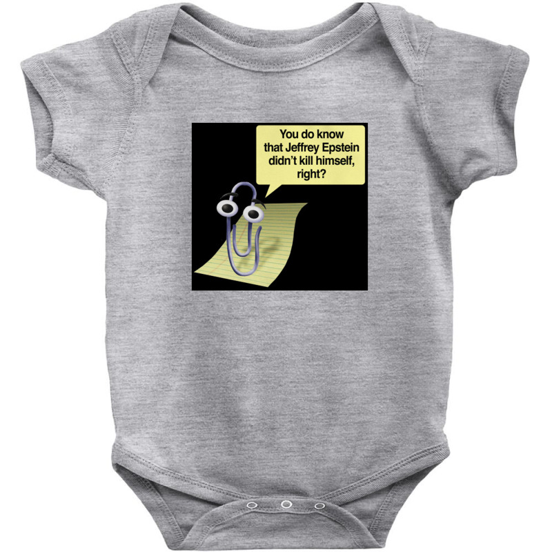 Clippy, Jeffrey Epstein Baby Bodysuit by bedaopini | Artistshot