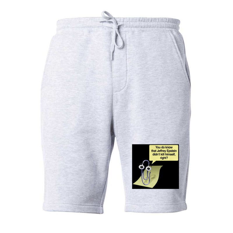 Clippy, Jeffrey Epstein Fleece Short | Artistshot