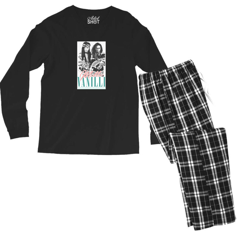 Milli Vanilli Vintage Style 90s Aesthetic Design Men's Long Sleeve Pajama Set | Artistshot