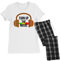 Turn Up The Music Headphones Women's Pajamas Set | Artistshot