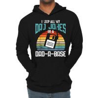 Funny Dad Jokes Database Pun Best Dad Humor Fathers Day T Shirt Lightweight Hoodie | Artistshot