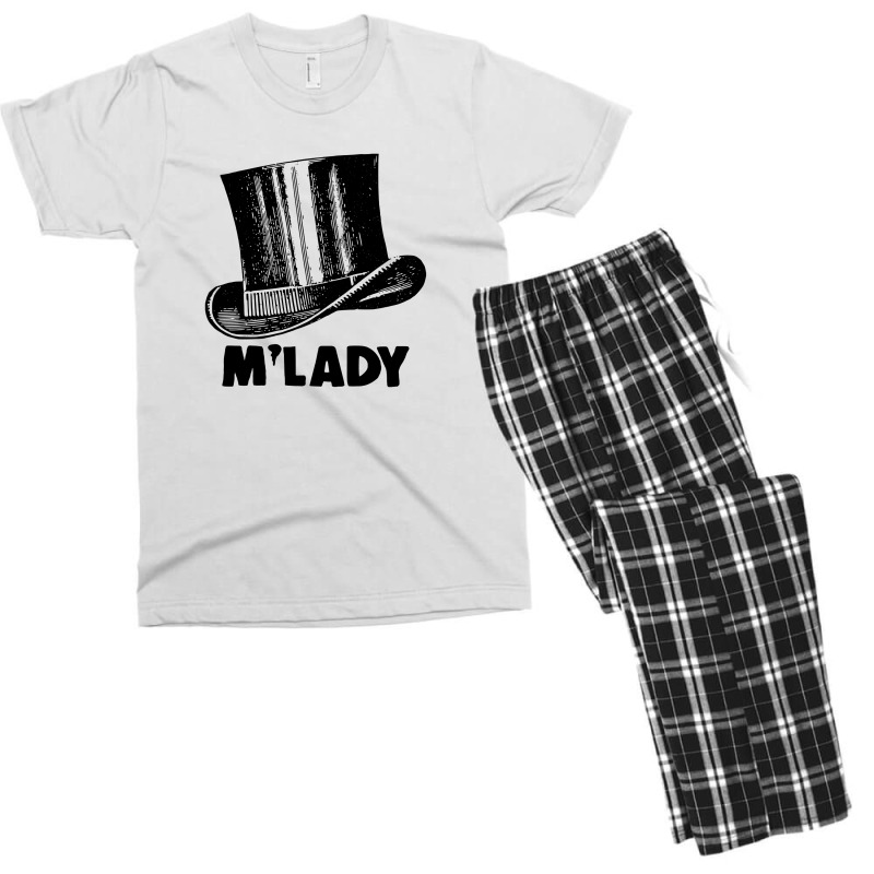 M'lady Hipster Top Hat Tribute Men's T-shirt Pajama Set | Artistshot