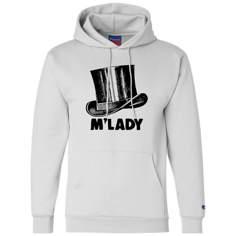 M'lady Hipster Top Hat Tribute Champion Hoodie | Artistshot