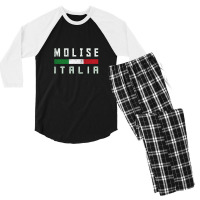 Molise Italia Italy Typography Design Men's 3/4 Sleeve Pajama Set | Artistshot