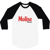 Molise Italia Typography Region Design 3/4 Sleeve Shirt | Artistshot