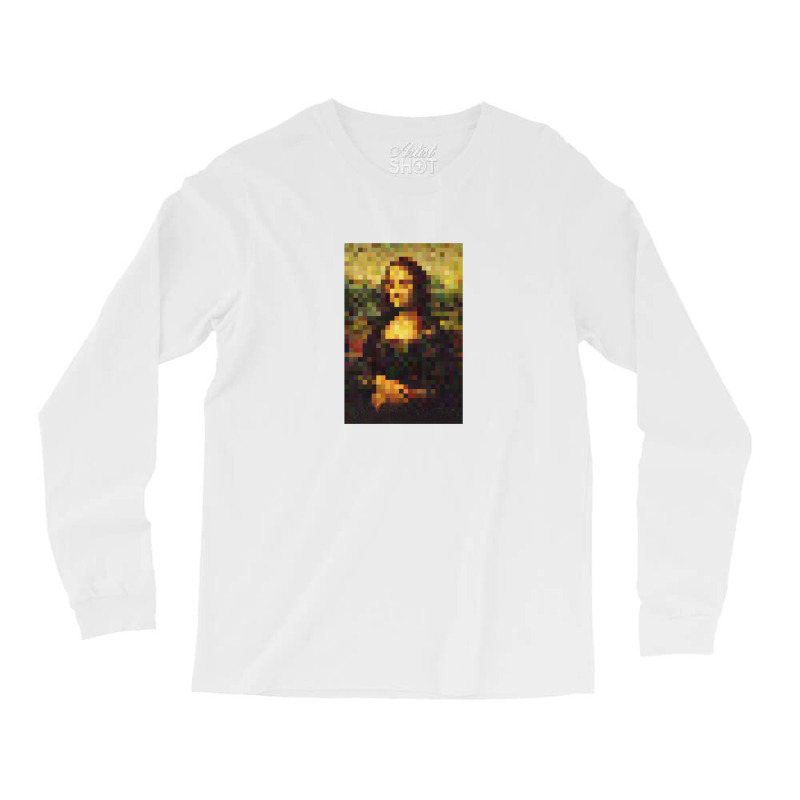 Mona Lisa Pixel Design Tee Long Sleeve Shirts | Artistshot