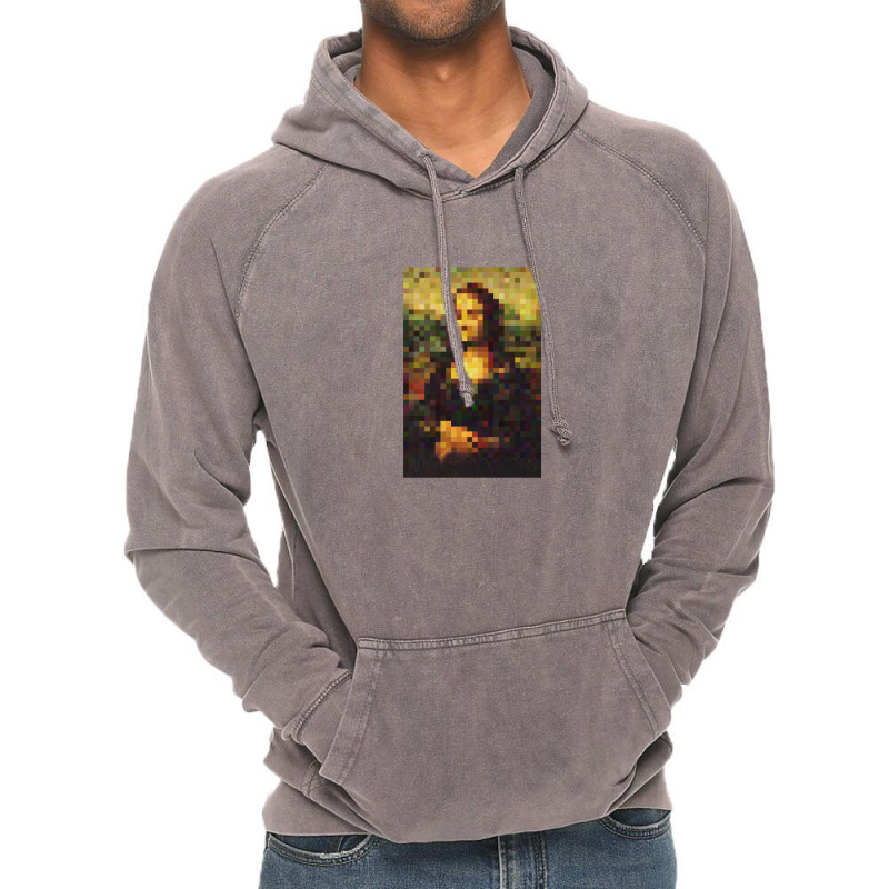 Mona Lisa Pixel Design Tee Vintage Hoodie | Artistshot