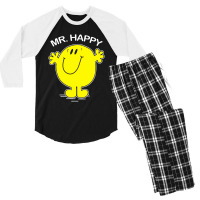 Mr Happy Men's 3/4 Sleeve Pajama Set | Artistshot