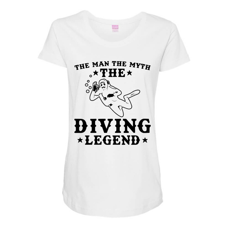 Diving Legend Maternity Scoop Neck T-shirt by Cocoa | Artistshot