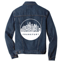 Frankfurt Germany Skyline Men Denim Jacket | Artistshot