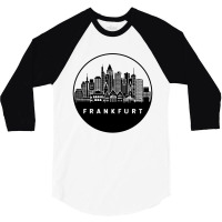 Frankfurt Germany Skyline 3/4 Sleeve Shirt | Artistshot