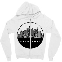 Frankfurt Germany Skyline Zipper Hoodie | Artistshot