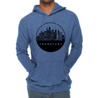 Frankfurt Germany Skyline Lightweight Hoodie | Artistshot