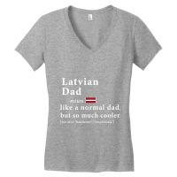 Mens Latvian Dad Definition  Fathers Day Gift Flag Women's V-neck T-shirt | Artistshot