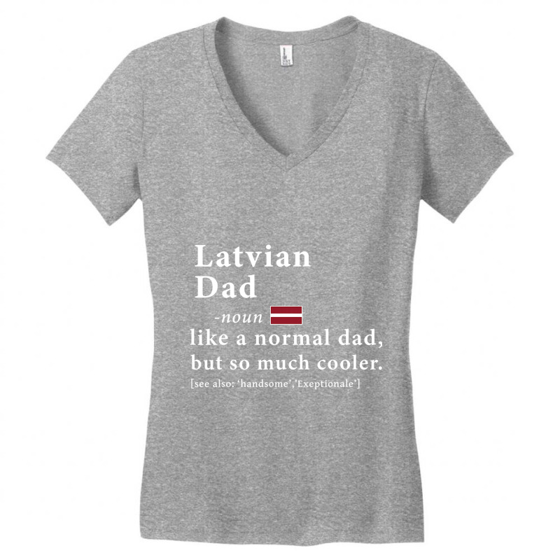 Mens Latvian Dad Definition  Fathers Day Gift Flag Women's V-Neck T-Shirt by thutrang92 | Artistshot