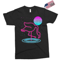 Retro Vaporwave 90s Art Exotic Bird Lover Synthwave Flamingo T Shirt Exclusive T-shirt | Artistshot