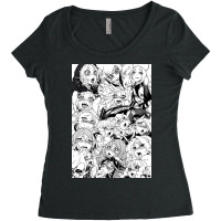 Ahegao Face Gray Anime Women's Triblend Scoop T-shirt | Artistshot