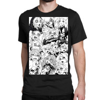 Ahegao Face Gray Anime Classic T-shirt | Artistshot