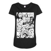 Ahegao Face Gray Anime Maternity Scoop Neck T-shirt | Artistshot